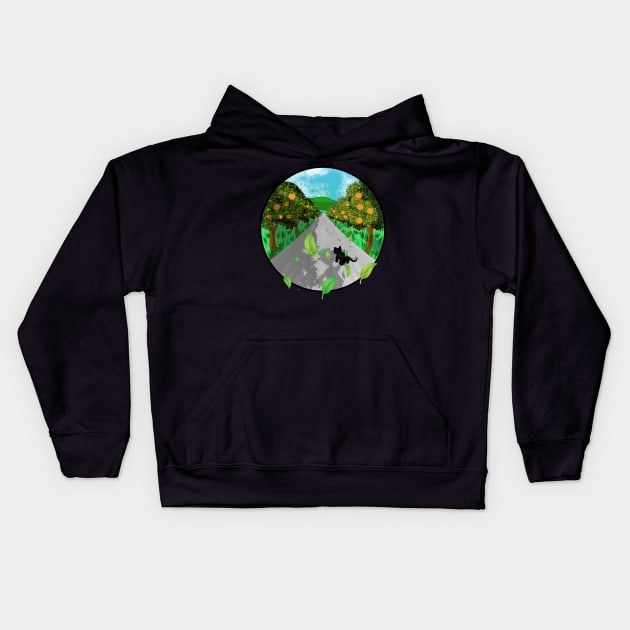 Circle Adventure (Be Confident with cat) Kids Hoodie by Art_Ricksa